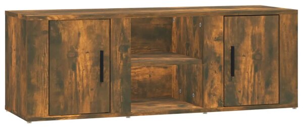 Füstös tölgy színű szerelt fa TV-szekrény 100x31,5x35 cm