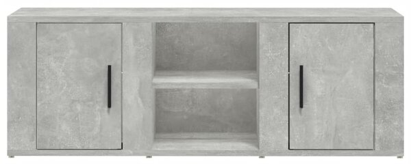 Betonszürke szerelt fa TV-szekrény 100 x 31,5 x 35 cm