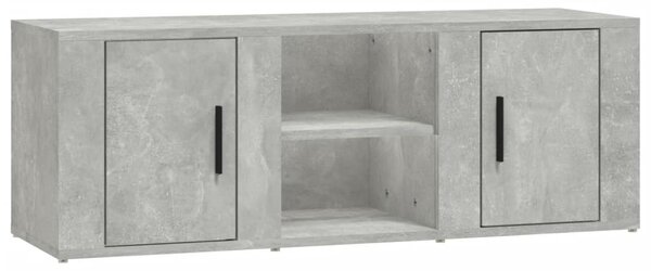 Betonszürke szerelt fa TV-szekrény 100 x 31,5 x 35 cm