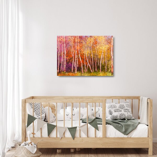 Egy kép egy színes erdőről (üvegen) (70x50 cm)