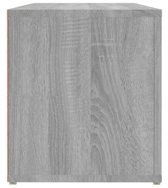 Szürke sonoma színű szerelt fa TV-szekrény 100x31,5x35 cm