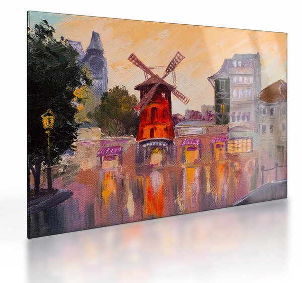 Kép - Moulin rouge, Párizs, Franciaország (üvegen) (70x50 cm)