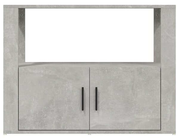 Betonszürke szerelt fa tálalószekrény 80x30x60 cm