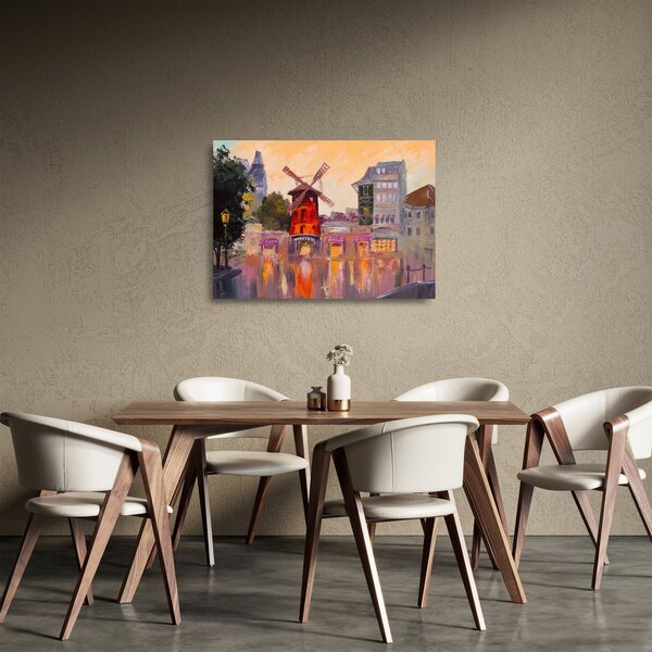 Kép - Moulin rouge, Párizs, Franciaország (üvegen) (70x50 cm)
