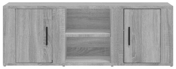 Szürke sonoma színű szerelt fa TV-szekrény 100x31,5x35 cm