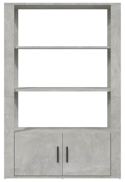 Betonszürke szerelt fa tálalószekrény 80x30x119,5 cm