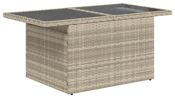 VidaXL Kültéri étkező szett párnával 5 pcs Világosszürke Poli rattan