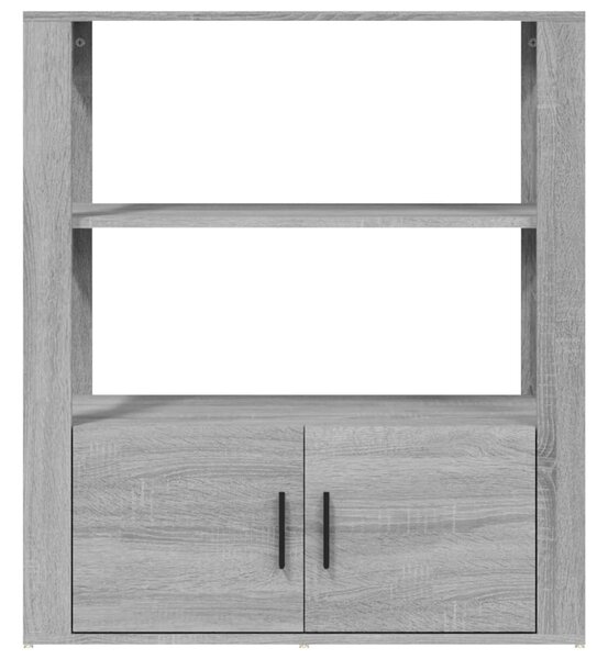 Szürke sonoma színű szerelt fa tálalószekrény 80x30x90 cm