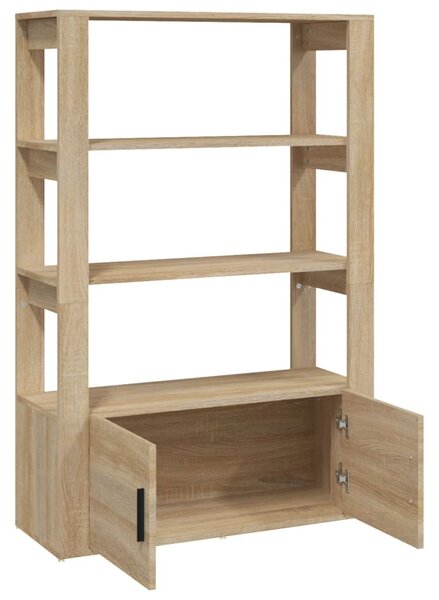 Sonoma tölgy színű szerelt fa tálalóasztal 80x30x119,5 cm