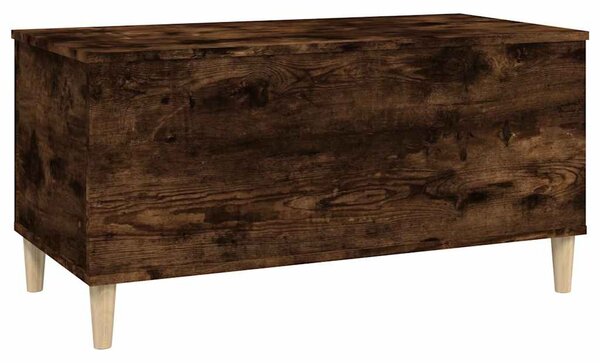 Füstös tölgy színű szerelt fa dohányzóasztal 90 x 44,5 x 45 cm