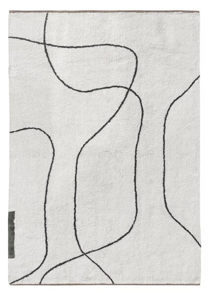 Elefántcsont színű mosható pamut szőnyeg 140x200 cm Shadow – Mette Ditmer Denmark