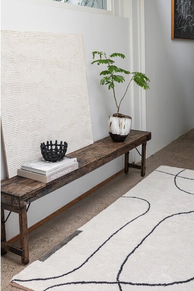 Elefántcsont színű mosható pamut szőnyeg 140x200 cm Shadow – Mette Ditmer Denmark