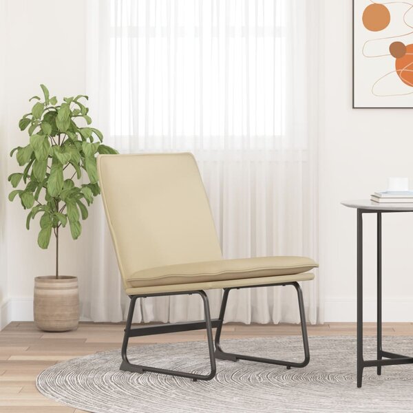 Krémszínű szövet pihenőszék 52 x 75 x 76 cm