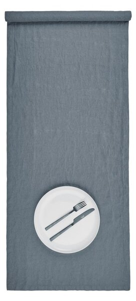 RIGA lenvászon asztali futó, kék 50x160 cm