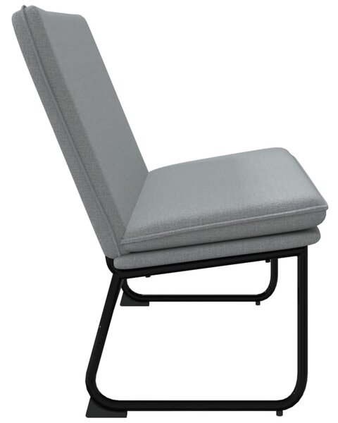 Világosszürke szövet pad 100 x 75 x 76 cm