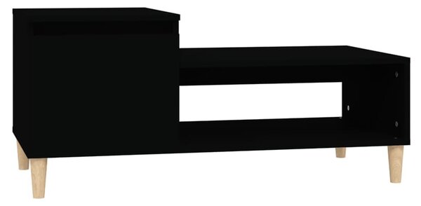 Fekete szerelt fa dohányzóasztal 100 x 50 x 45 cm