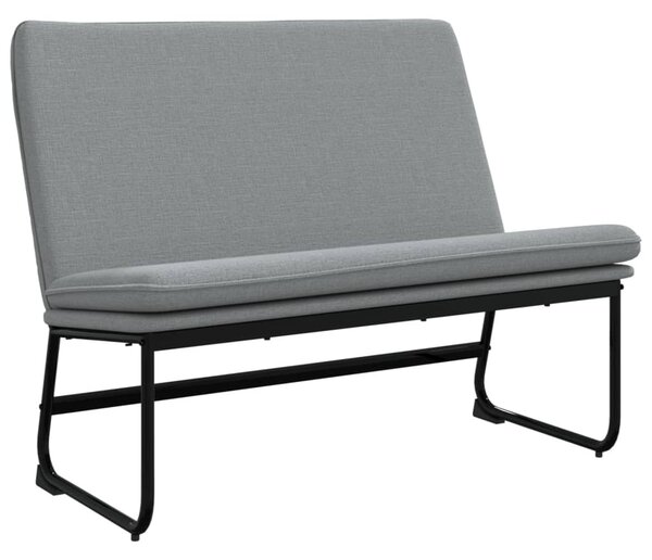 Világosszürke szövet pad 100 x 75 x 76 cm