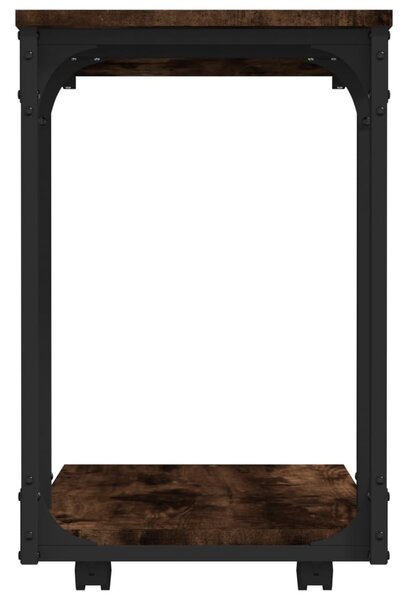 Füstös tölgy színű szerelt fa keres kisasztal 50 x 35 x 55,5 cm