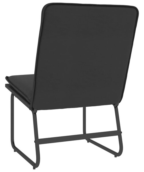 Fekete műbőr pihenőszék 54 x 75 x 76 cm