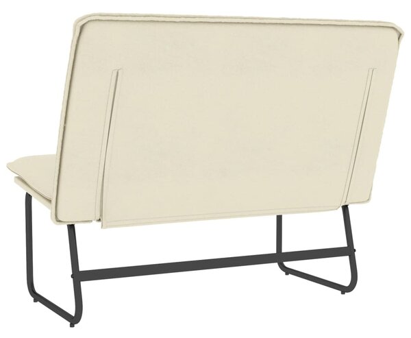 Krémszínű műbőr pad 100 x 75 x 76 cm