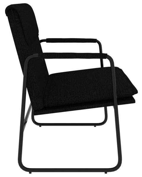 Fekete szövet pad 100 x 64 x 80 cm