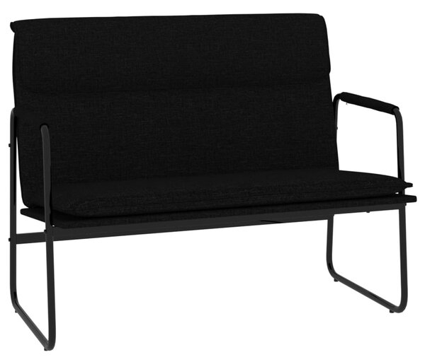 Fekete szövet pad 100 x 64 x 80 cm