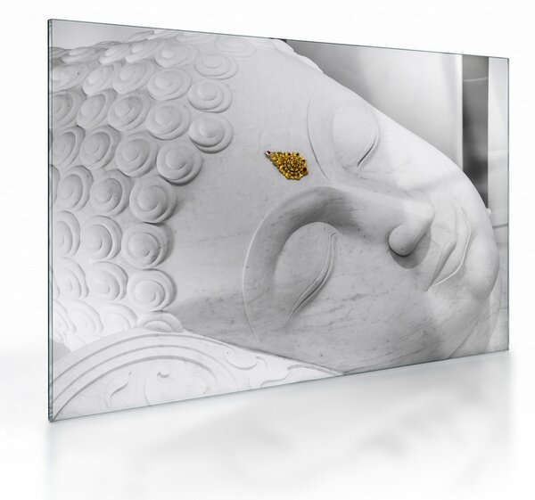 Kép - Fehér Buddha (üvegen) (70x50 cm)