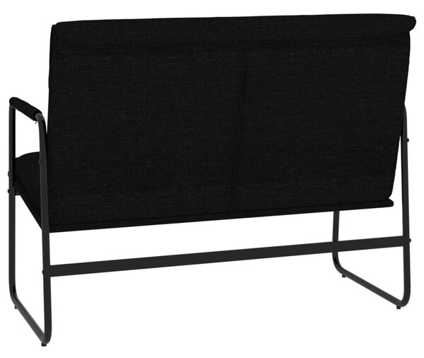 Fekete szövet pad 100 x 64 x 80 cm