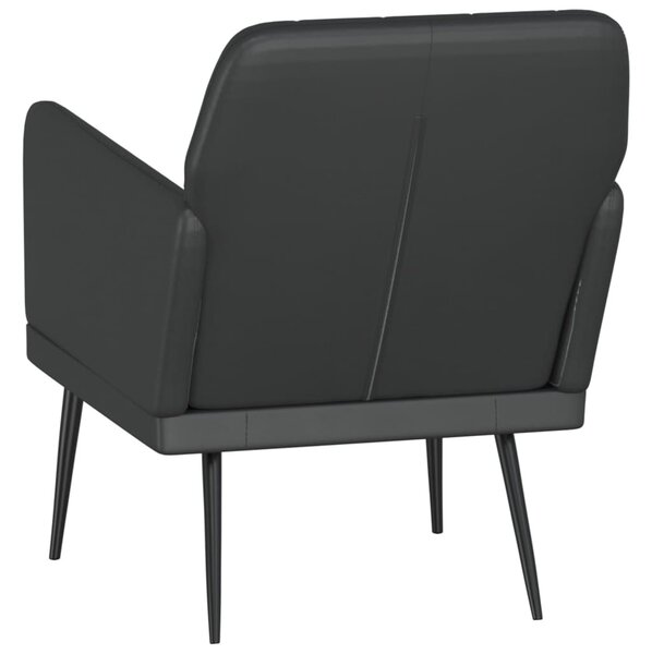 Fekete műbőr fotel 61 x 78 x 80 cm