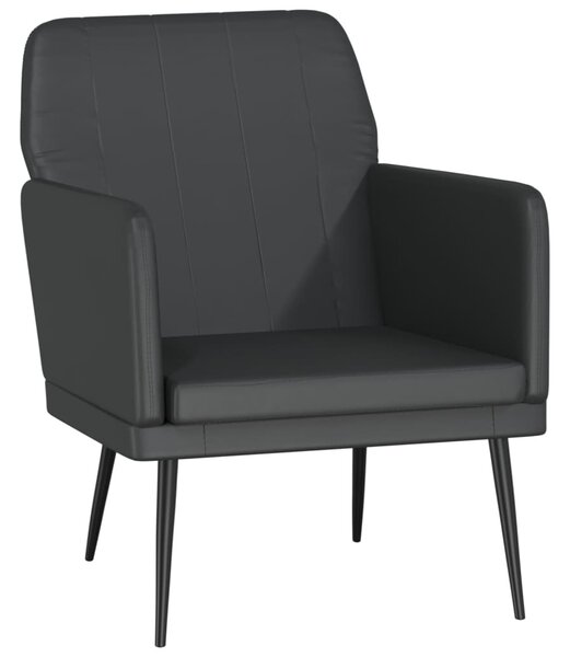 Fekete műbőr fotel 61 x 78 x 80 cm