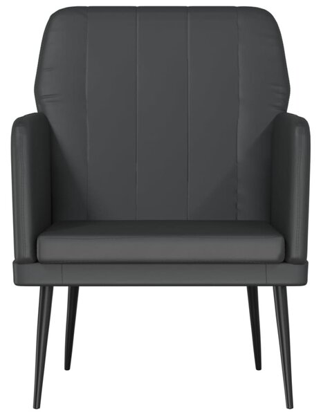 Fekete műbőr fotel 61 x 78 x 80 cm