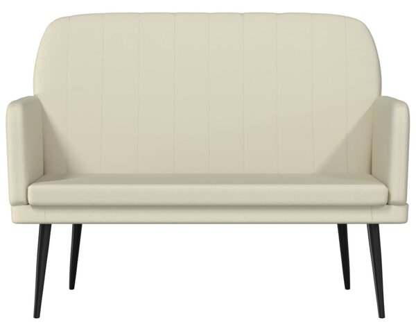 Krémszínű műbőr pad 107 x 80 x 81 cm