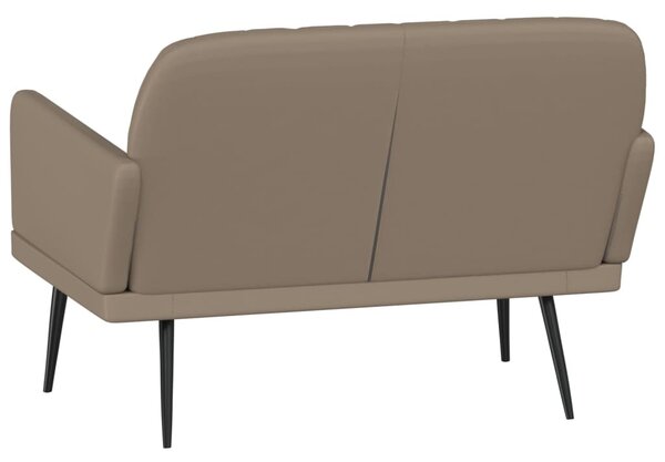 Kávészínű műbőr pad 107 x 80 x 81 cm