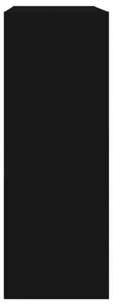 Fekete szerelt fa cipőszekrény 60 x 21 x 57 cm