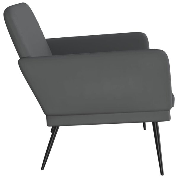 Szürke műbőr pad 107 x 80 x 81 cm
