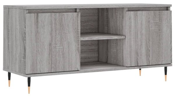 Szürke sonoma színű szerelt fa TV-szekrény 104x35x50 cm