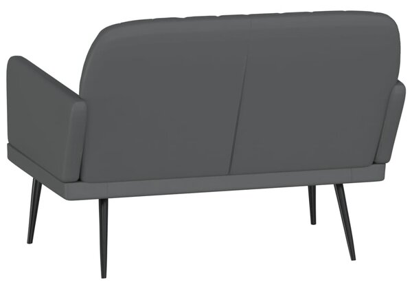 Szürke műbőr pad 107 x 80 x 81 cm