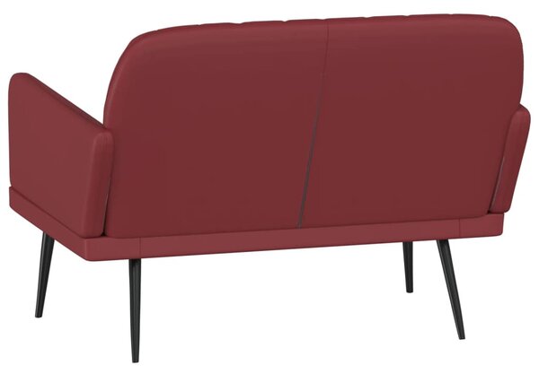 Bordó műbőr pad 107 x 80 x 81 cm