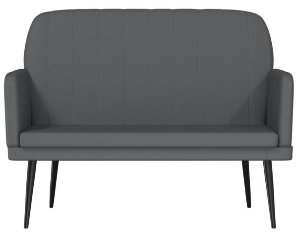 Szürke műbőr pad 107 x 80 x 81 cm