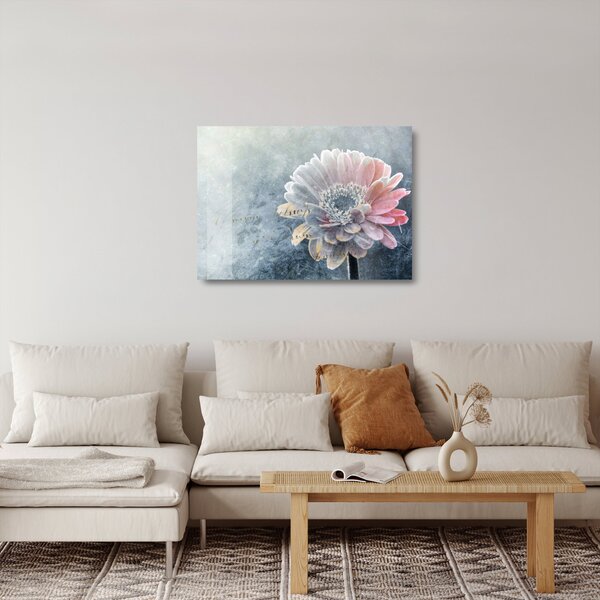 Kép - téli virág (üvegen) (70x50 cm)