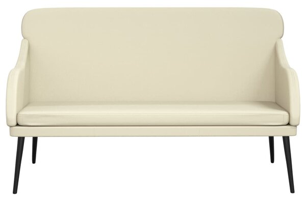 Krémszínű műbőr pad 110 x 76 x 80 cm