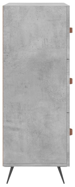Betonszürke szerelt fa komód 69,5 x 34 x 90 cm