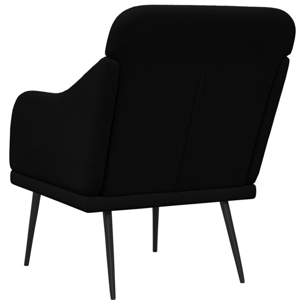 Fekete szövetfotel 63 x 76 x 80 cm