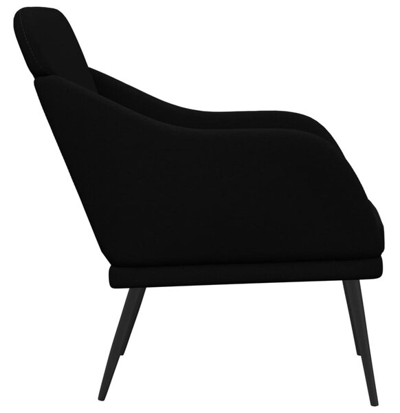 Fekete szövetfotel 63 x 76 x 80 cm