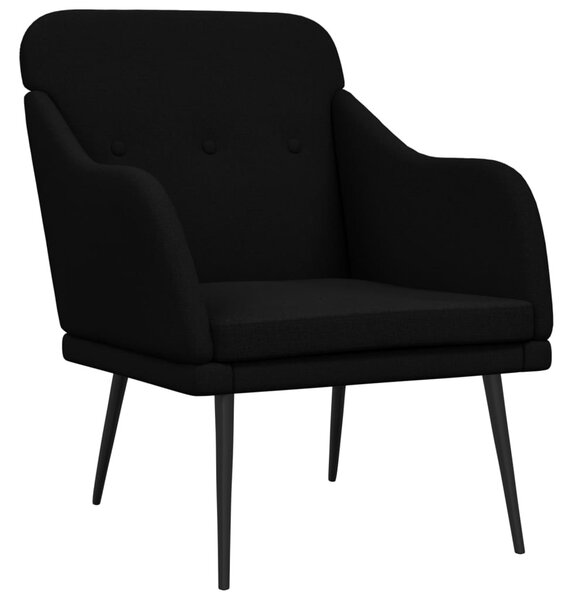 Fekete szövetfotel 63 x 76 x 80 cm