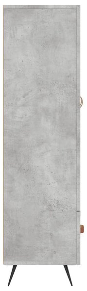 Betonszürke szerelt fa magasszekrény 69,5 x 31 x 115 cm