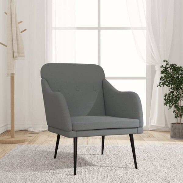Sötétszürke szövetfotel 63 x 76 x 80 cm