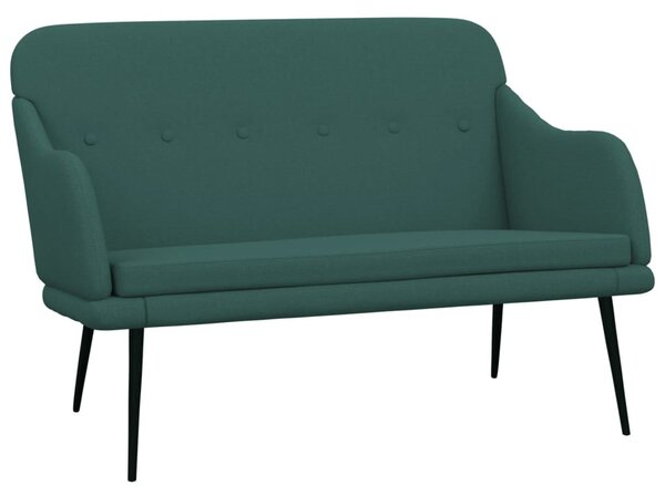 Sötétzöld szövet pad 110x76x80 cm