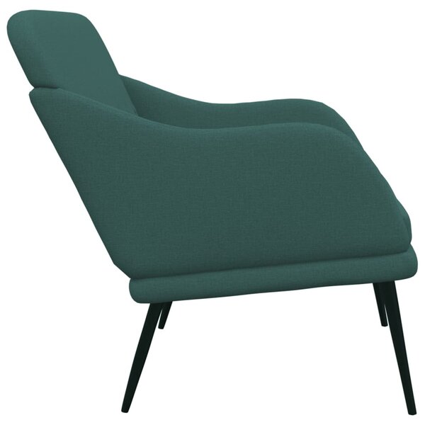 Sötétzöld szövet pad 110x76x80 cm