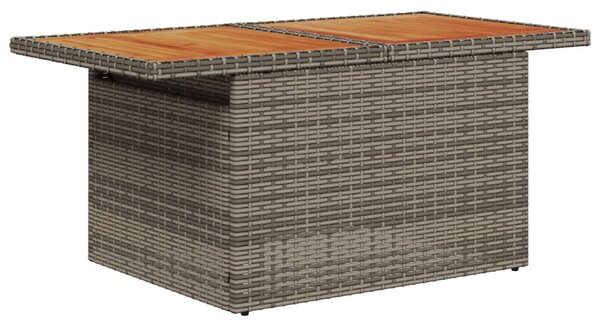 Kert étkező szett 7 pcs Szürke és Barna 100 x 55 x 73 cm